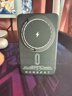 F20 ৫০০০mAh ম্যাগনেটিক ওয়্যারলেস পাওয়ার ব্যাংক