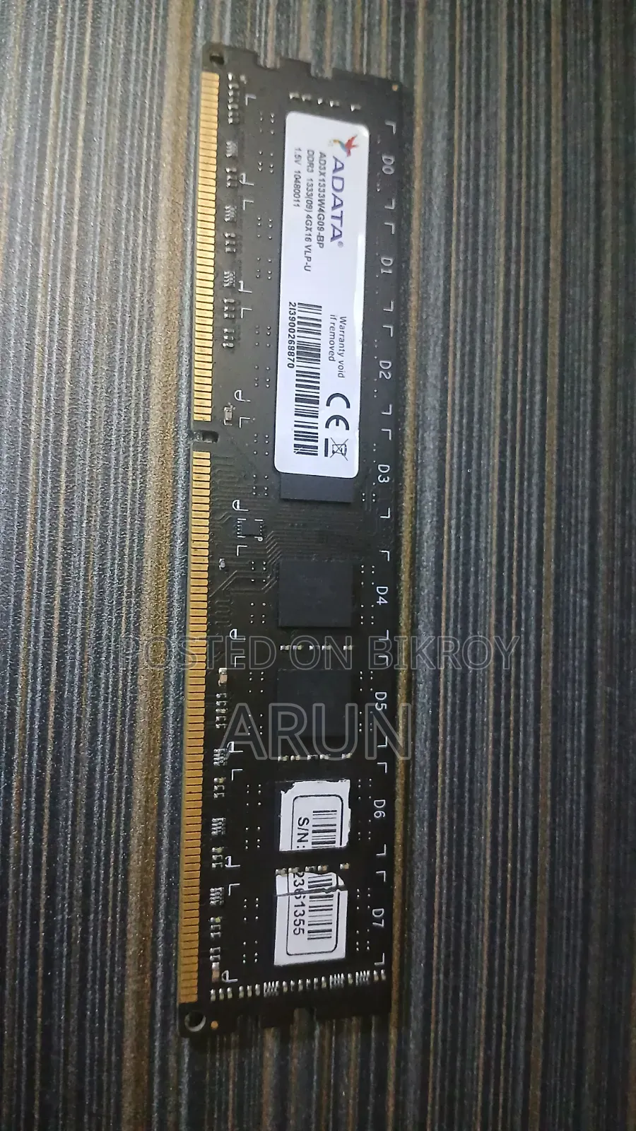 Adata Ddr3 4gb Desktop Ram
