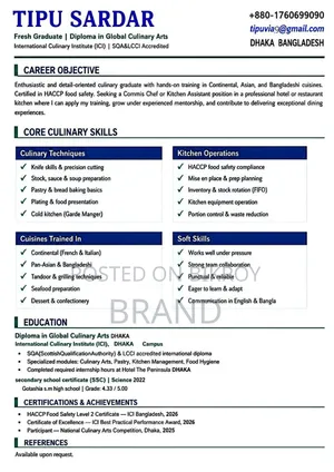 Commis Chef | Professional Chef Level 1