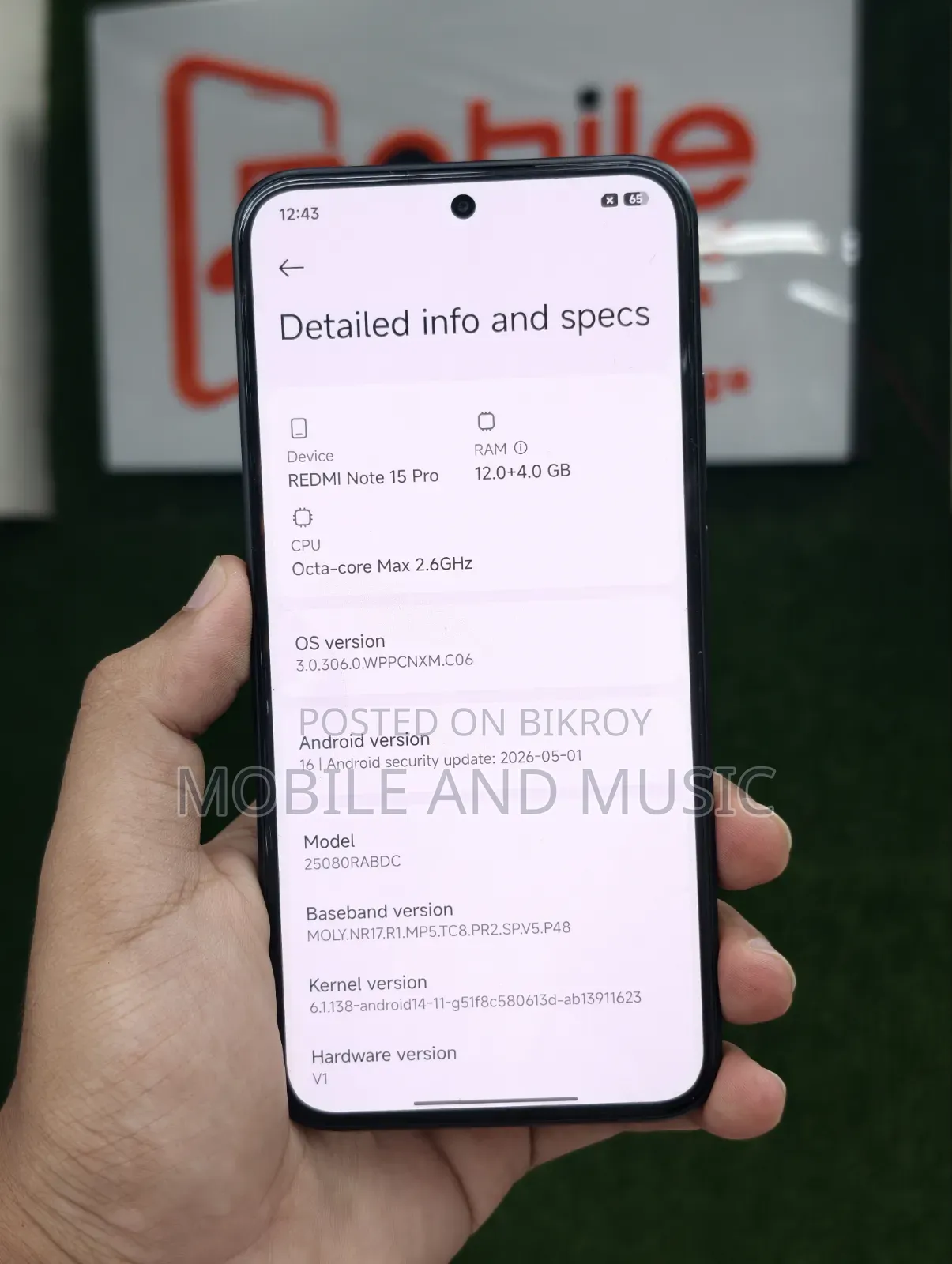 Xiaomi Redmi Note 15 Pro 256 GB Black