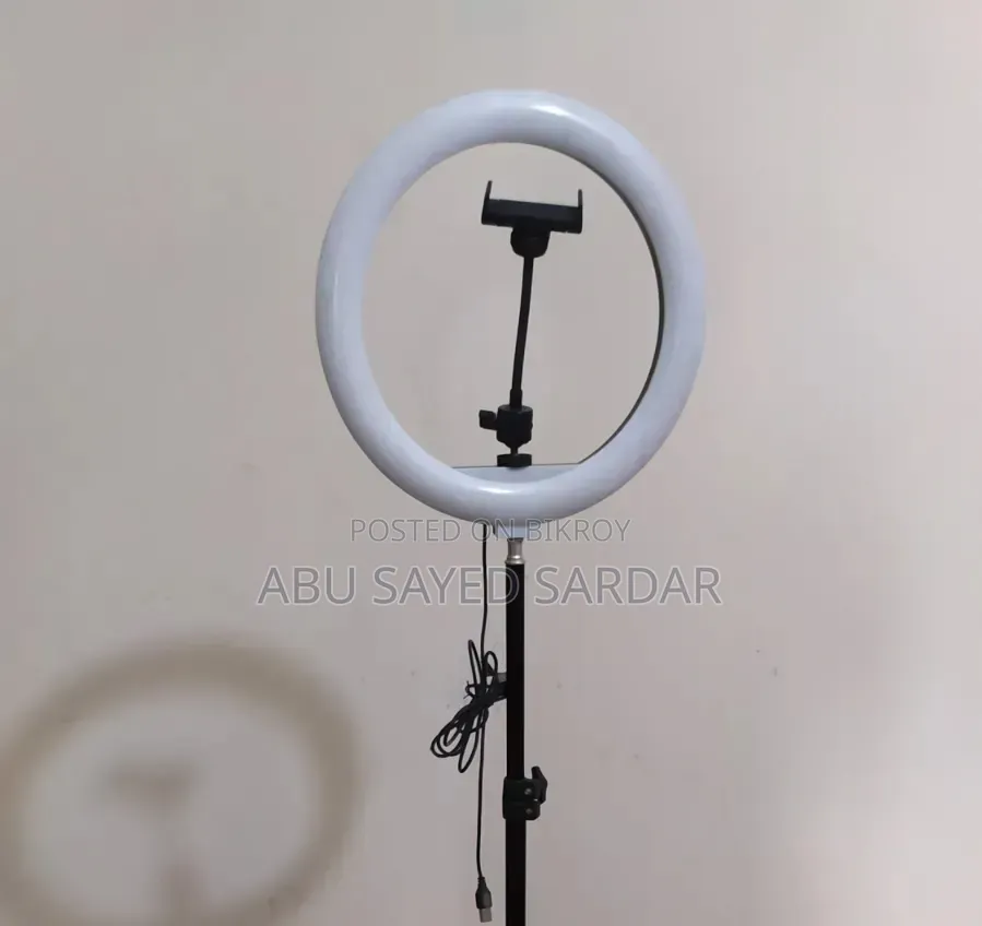 12 Inch Led Ring Light With 7ft Tripod Stand - USB Powered