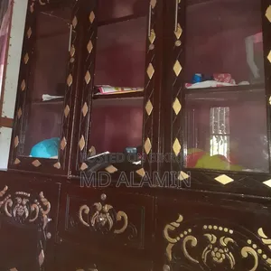 3-part wooden wall showcase