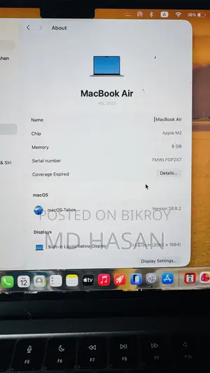 Laptop Apple MacBook Air 2022 M2 8GB Apple M2 SSD 256GB