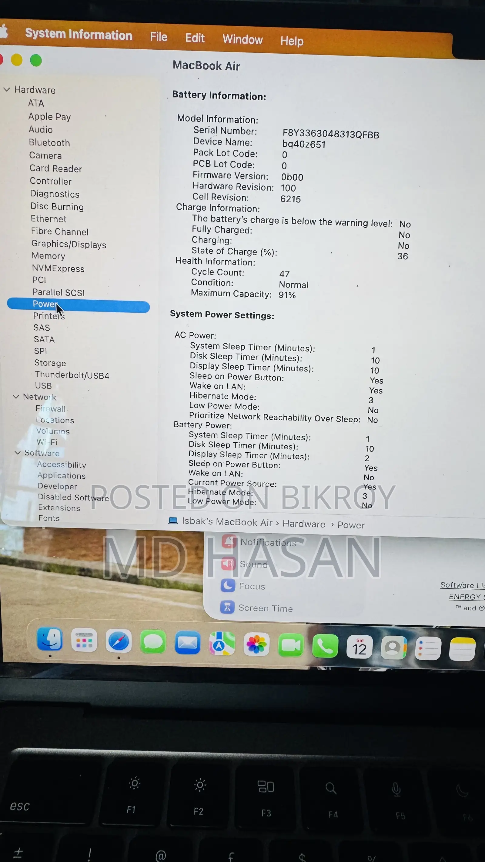 Laptop Apple MacBook Air 2022 M2 8GB Apple M2 SSD 256GB