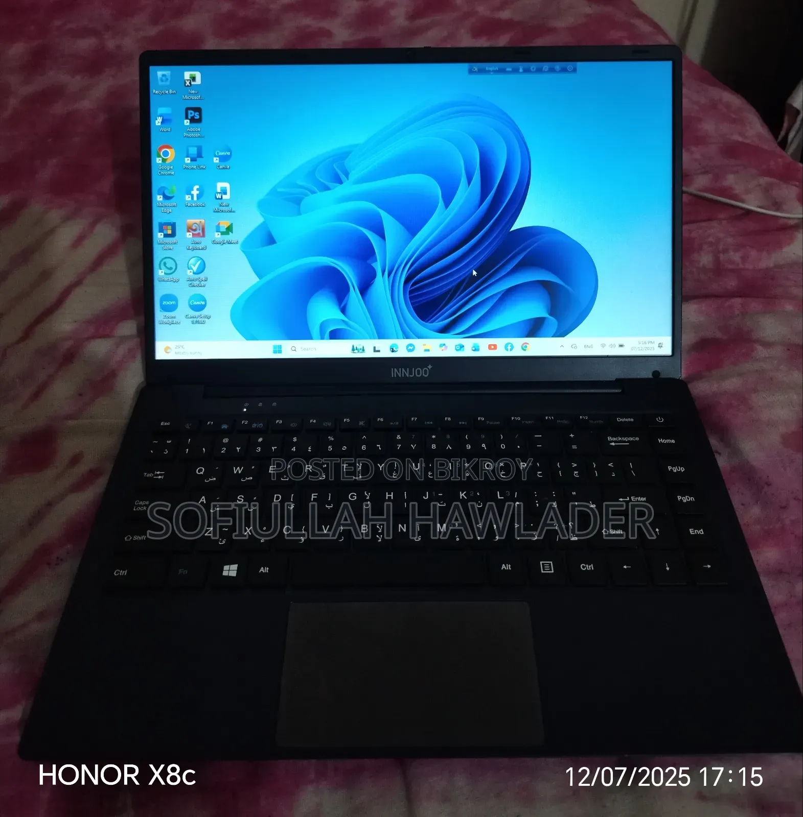 Laptop InnJoo 8GB Intel Core I5 HDD+SSD 256GB