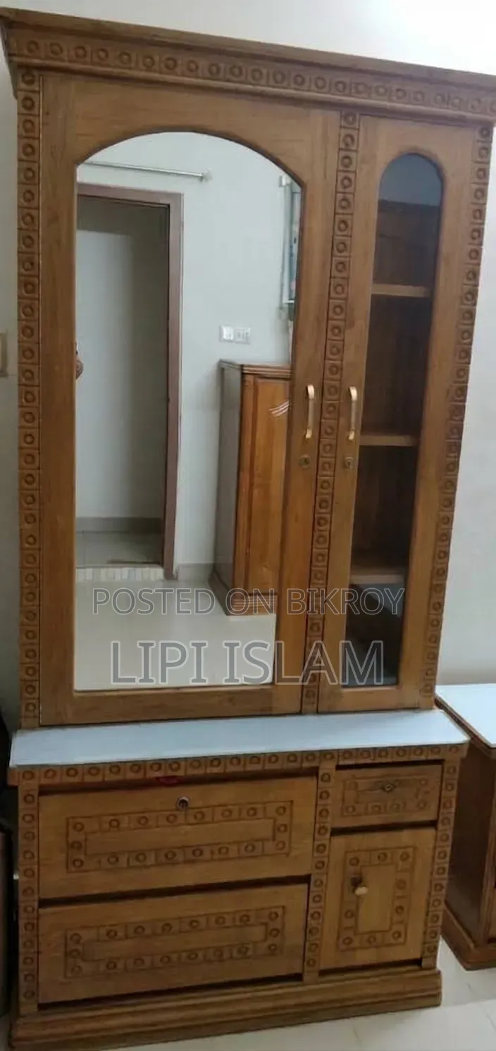 খাঁটি সেগুন কাঠের ড্রেসিং টেবিল