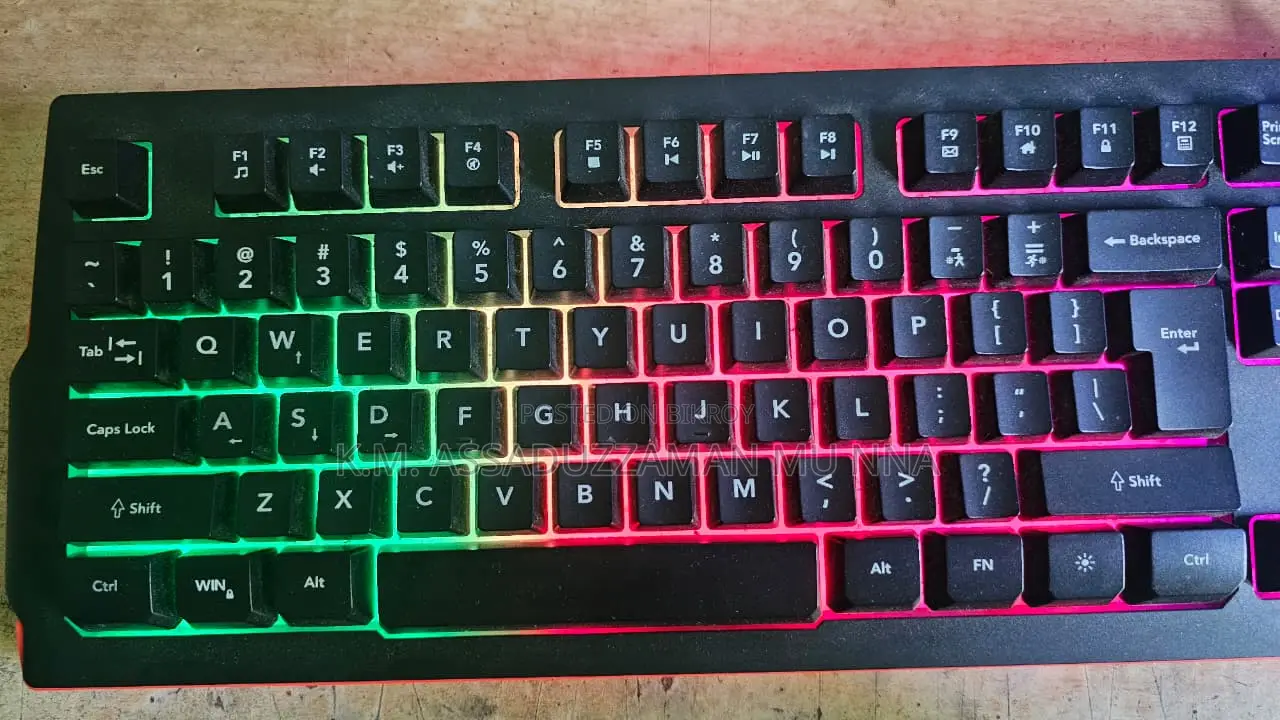 Multi-Function Backlit Membrane Gaming Keyboard