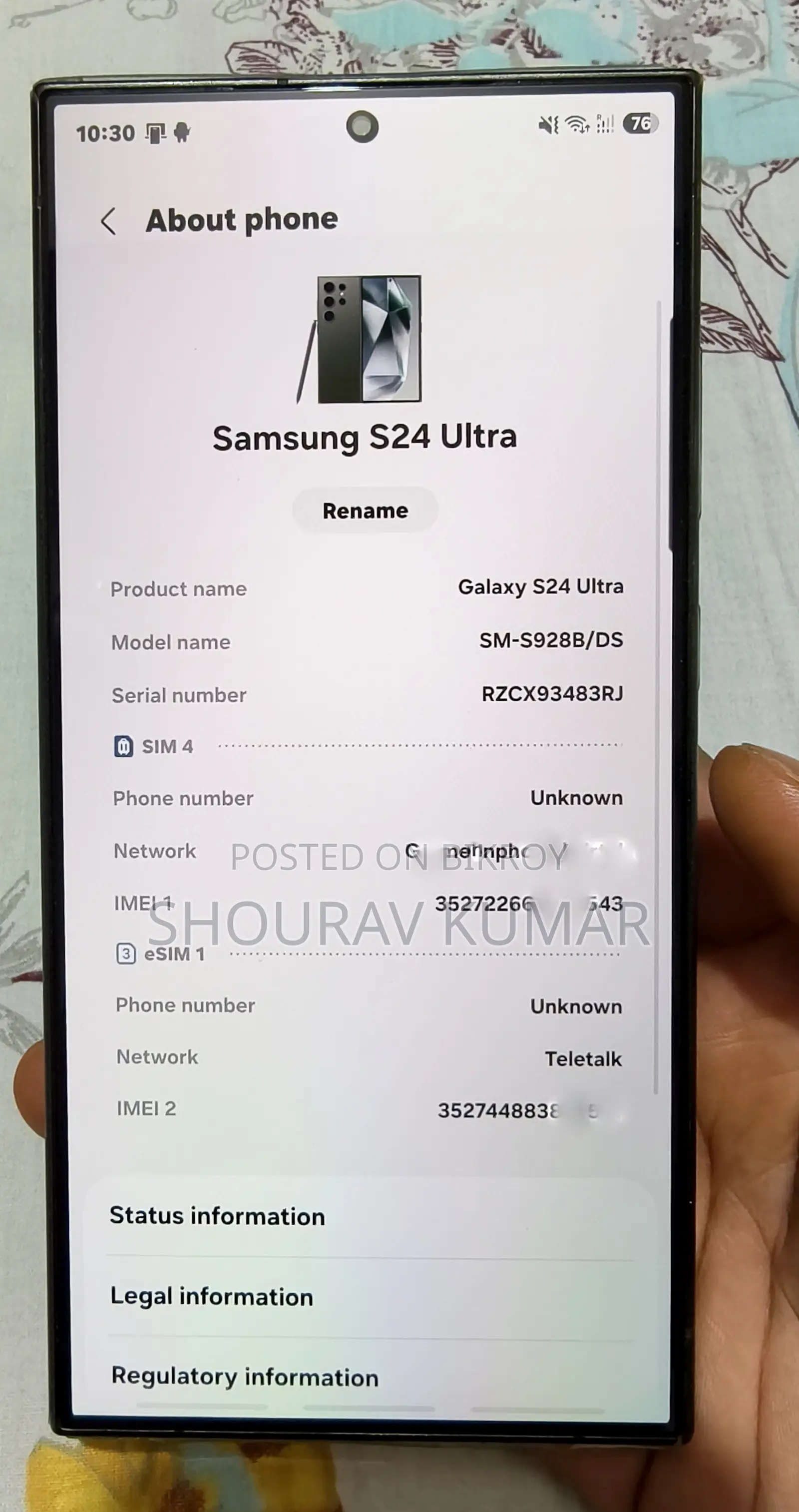 Samsung Galaxy S24 Ultra 256 GB Black