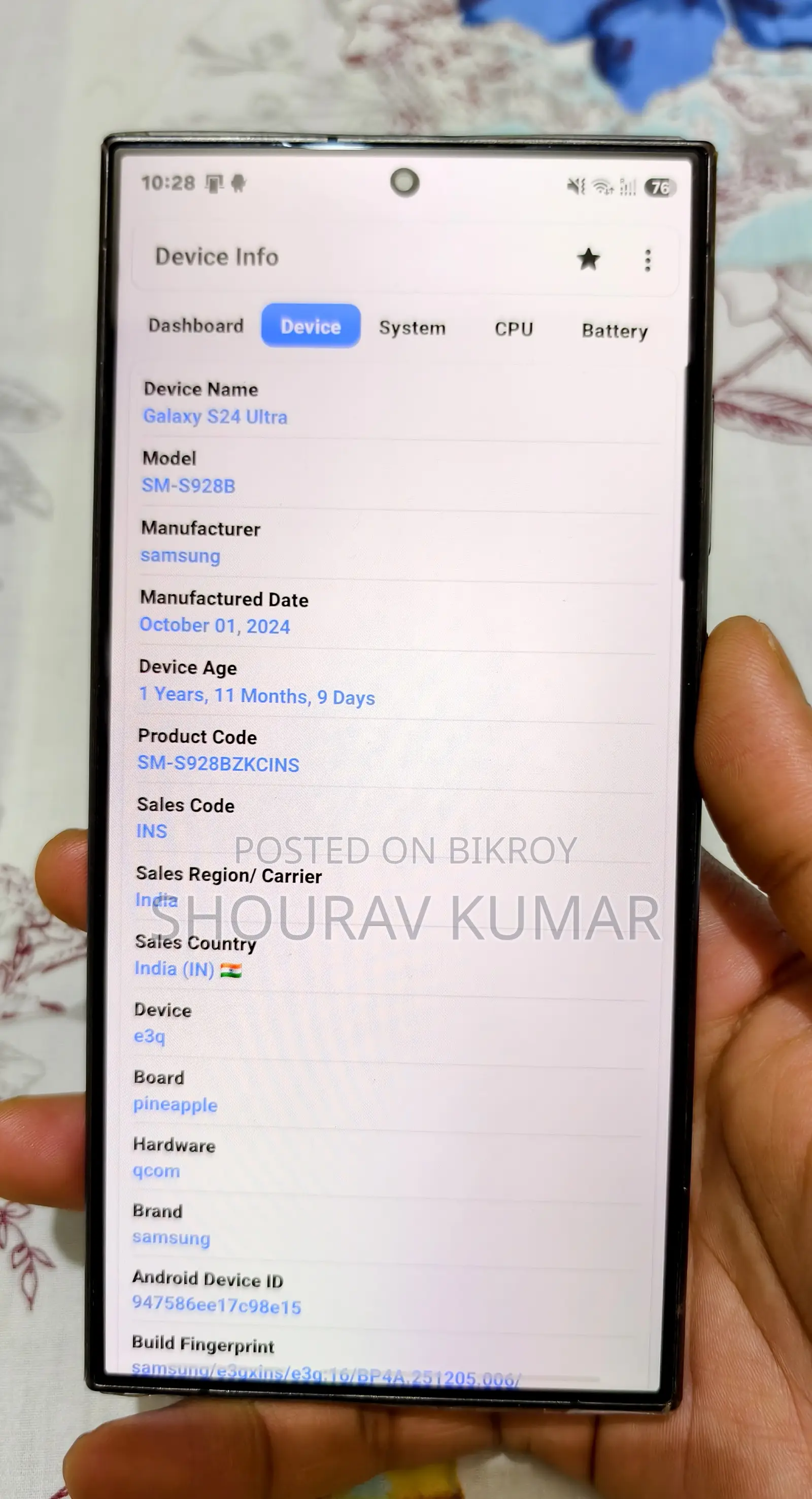 Samsung Galaxy S24 Ultra 256 GB Black