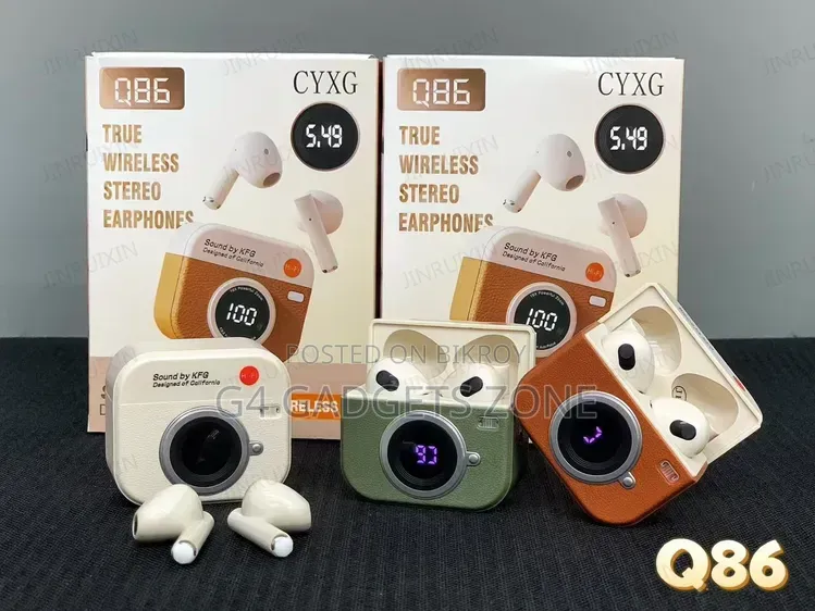 Q86 Vintage Camera Look Wireless Earphones