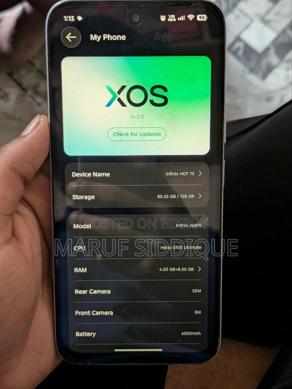 New Infinix Hot 70 128 GB Silver