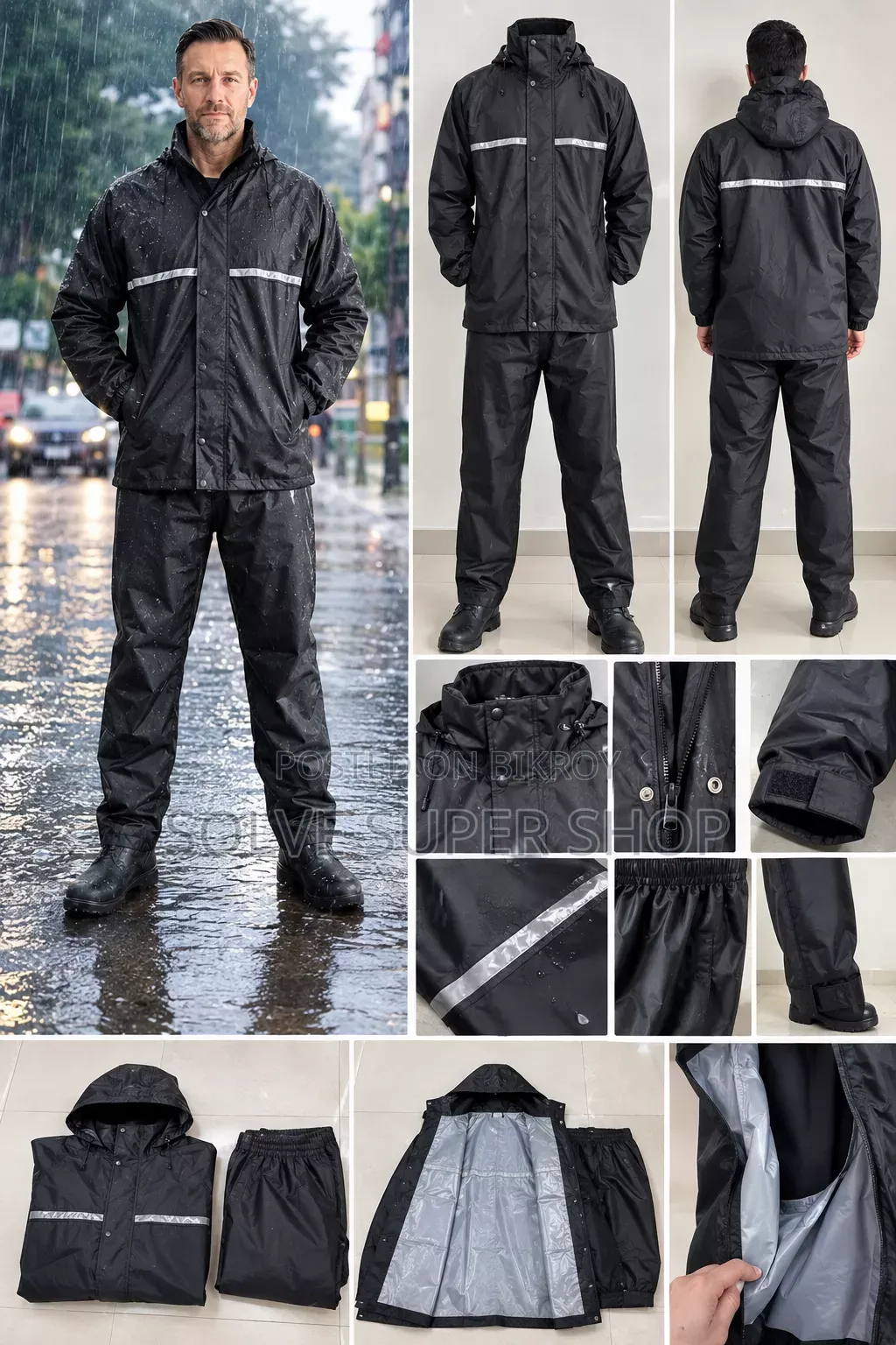 🌧️ HappyLon Waterproof Raincoat and Pants Set with Free Delivery.
