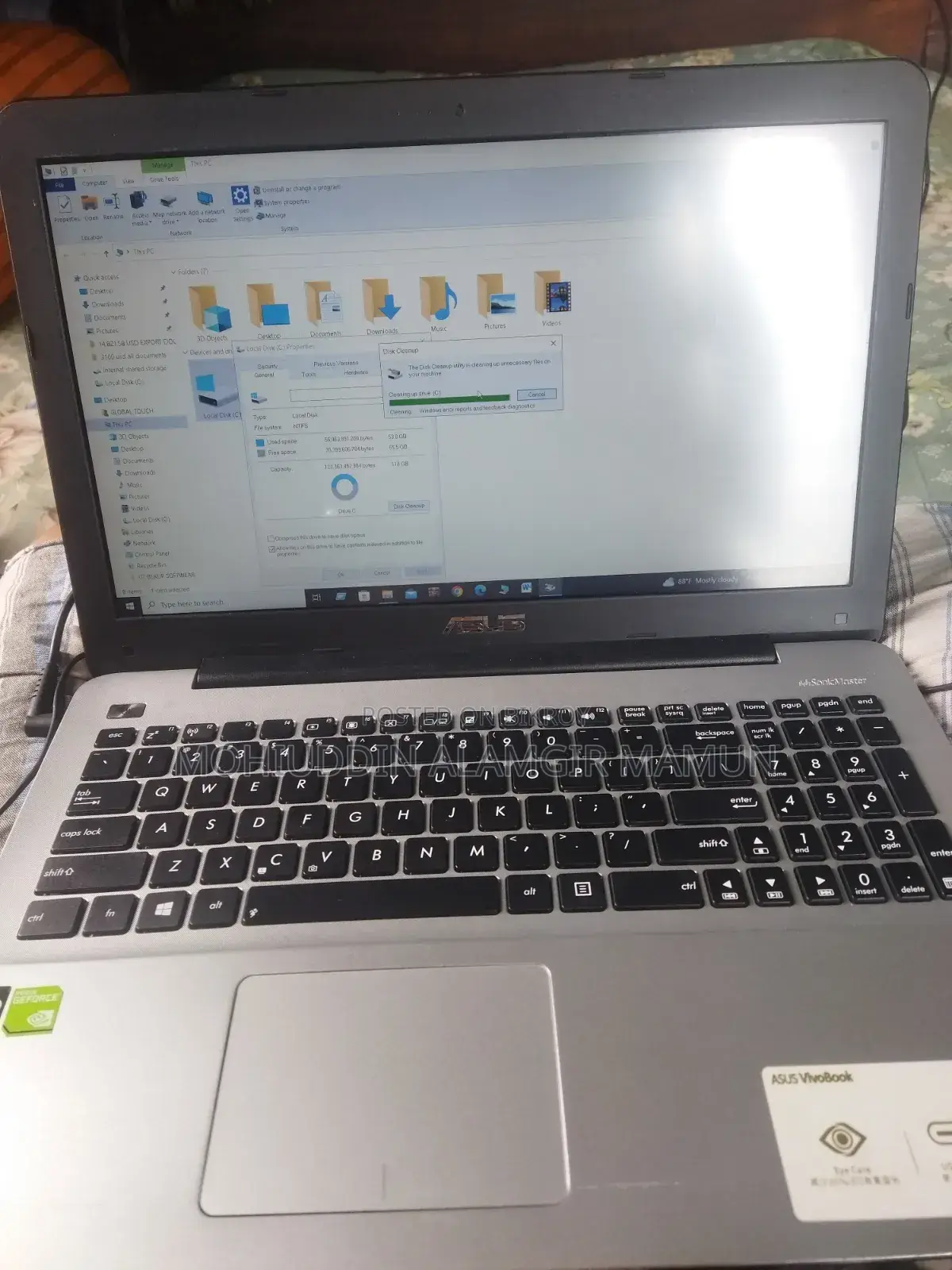 Laptop Asus 8GB Intel Core i7 SSD 128GB