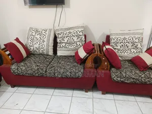 5 Seater Sofa Set and Metal Bed