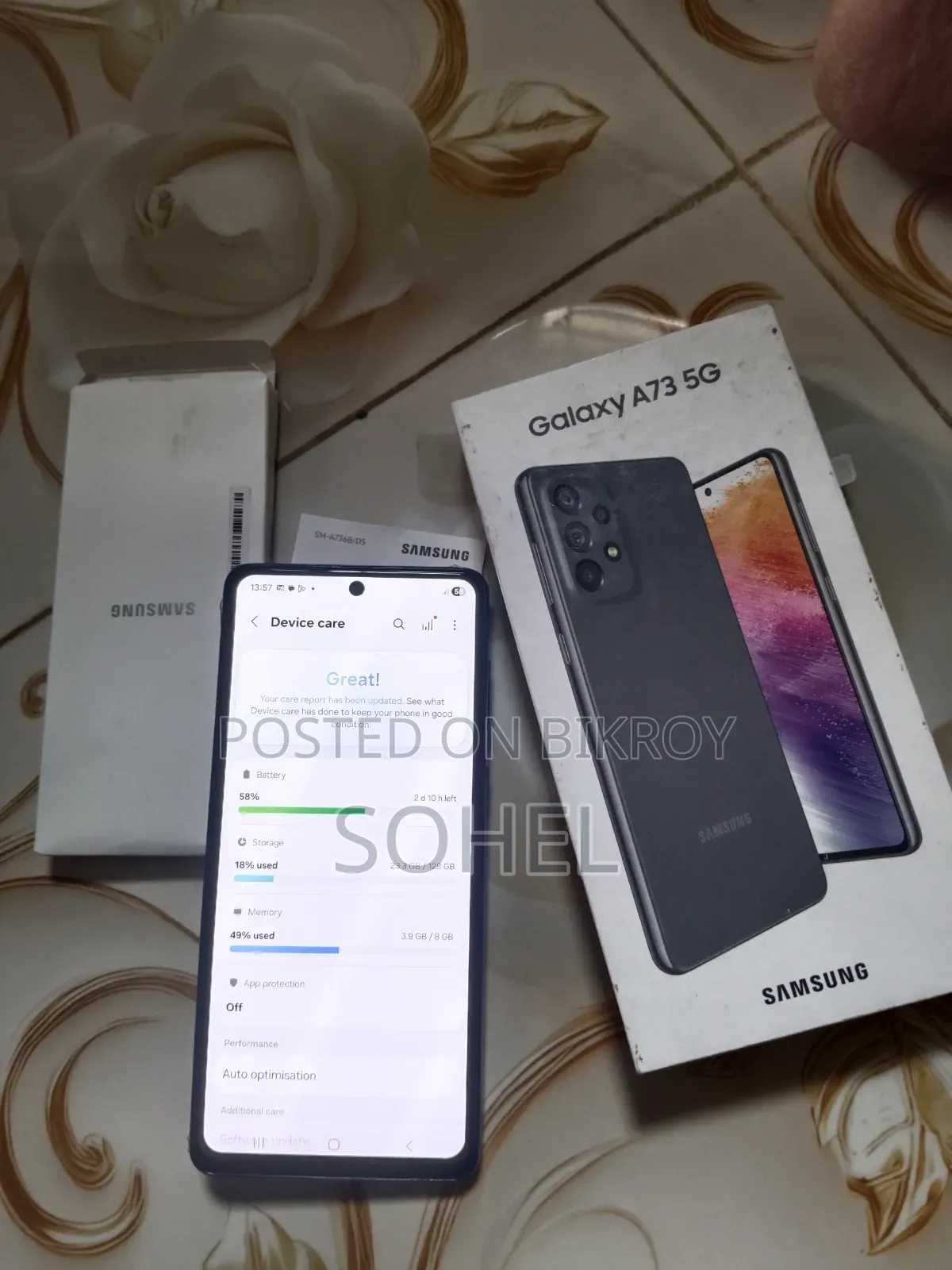 Samsung Galaxy A73 5G 128 GB Gray
