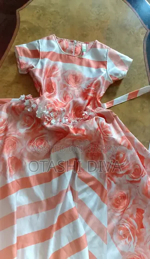 Orange Floral Dress