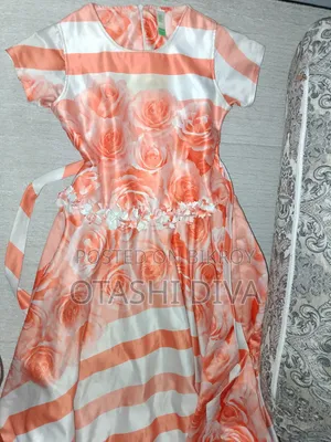 Orange Floral Dress