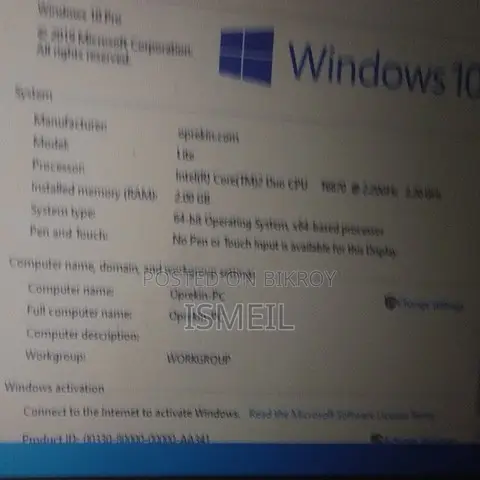 Laptop Dell 14 Premium 2GB Intel Pentium Hard Disk Drive 128GB