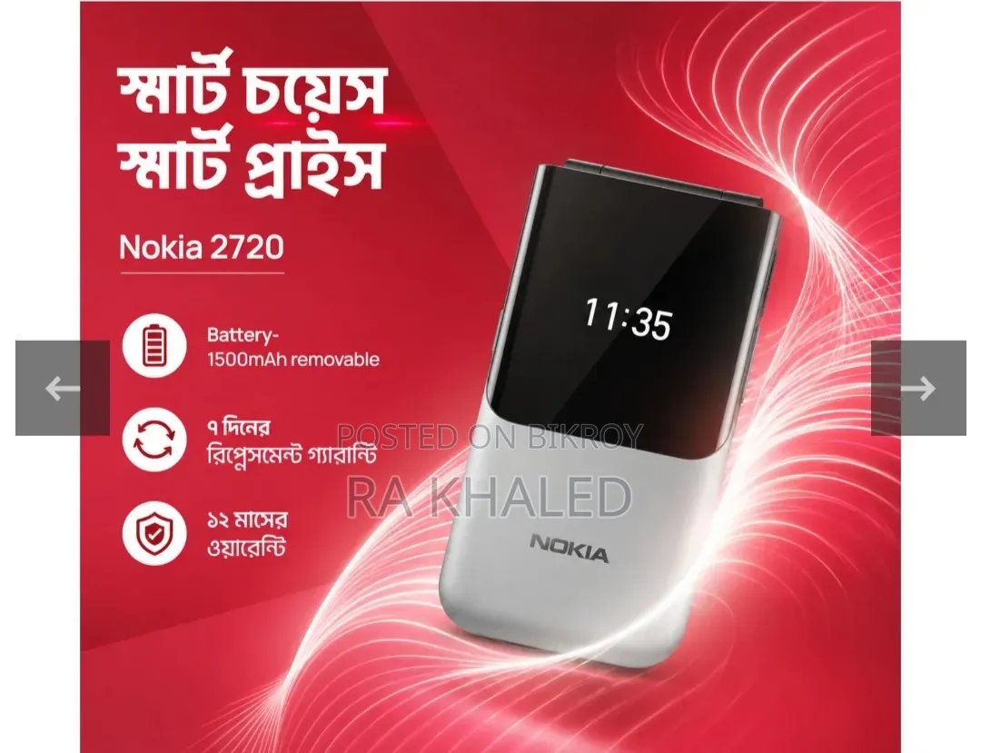 New Nokia 2720 Flip 512 GB Red