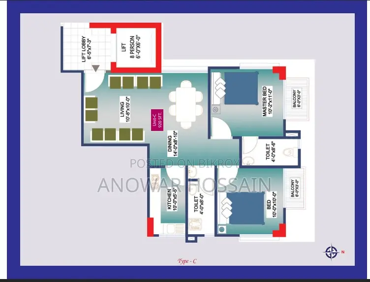 Furnished 2 Bedroom Apartment in Basabo for sale
