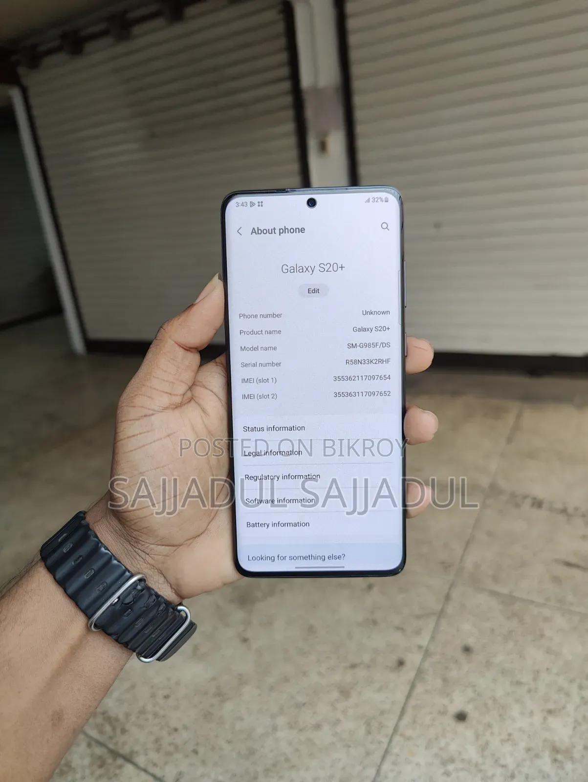Samsung Galaxy S20+ 128 GB Black