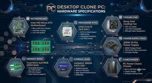 New Desktop Computer 8GB Intel Core i3 SSD 256GB