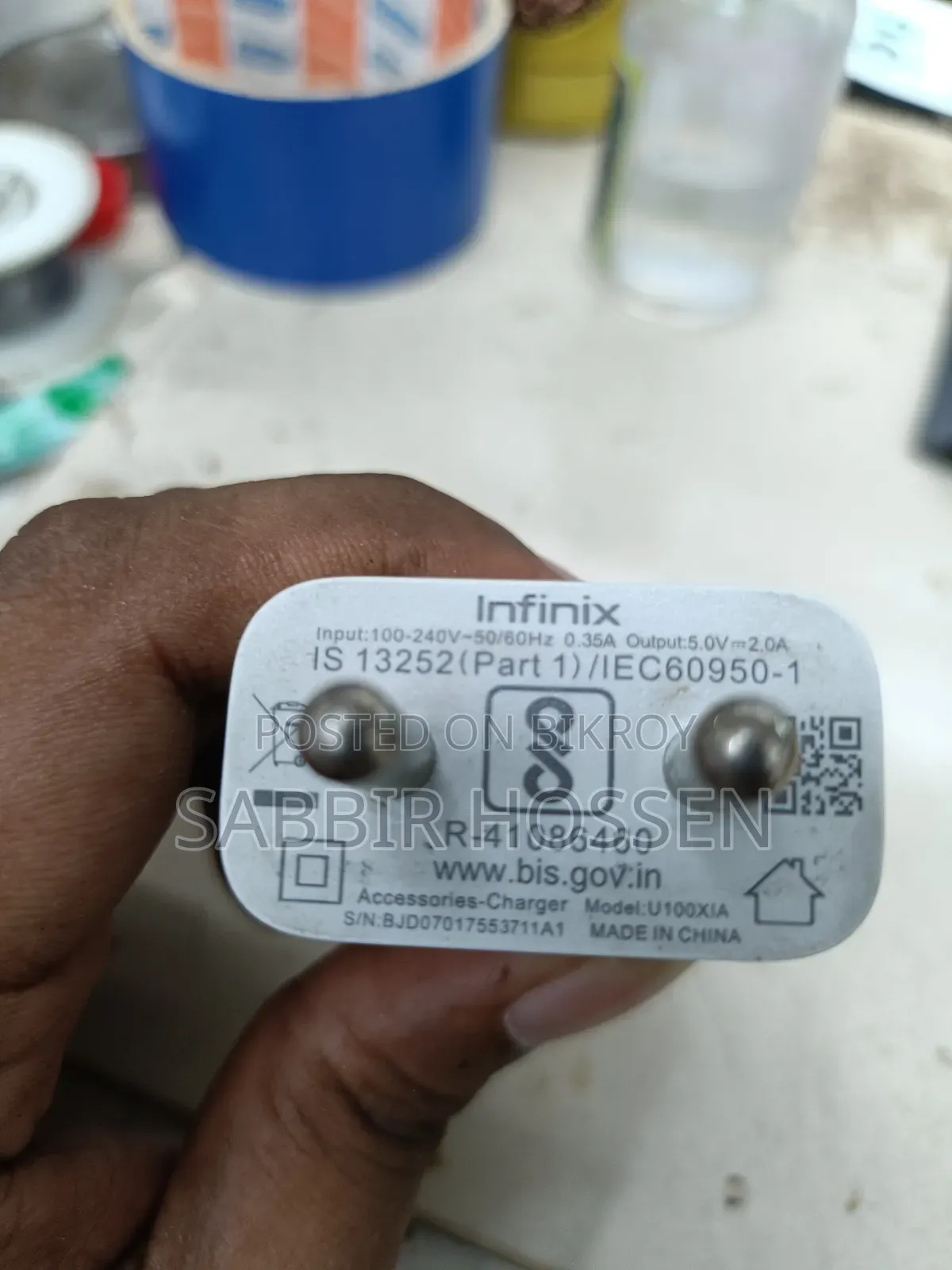 Infinix 10 Watt Charger