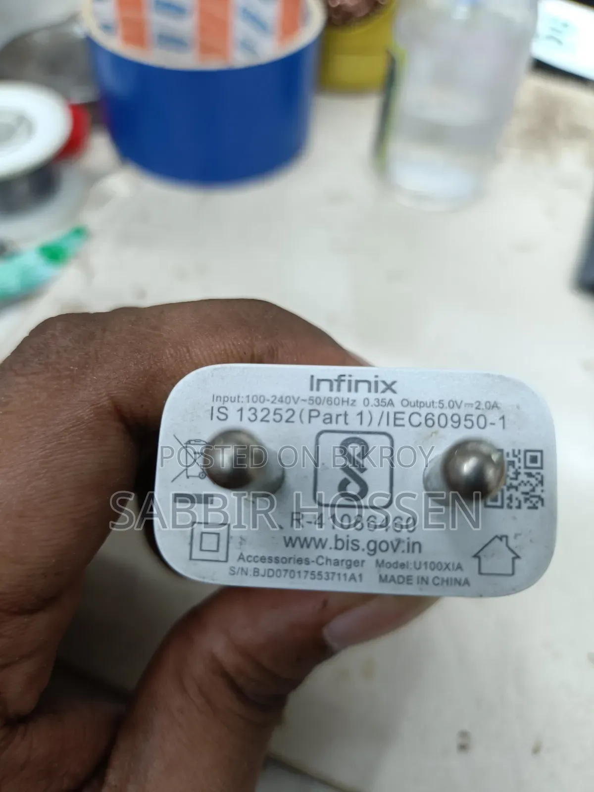 Infinix 10 Watt Charger