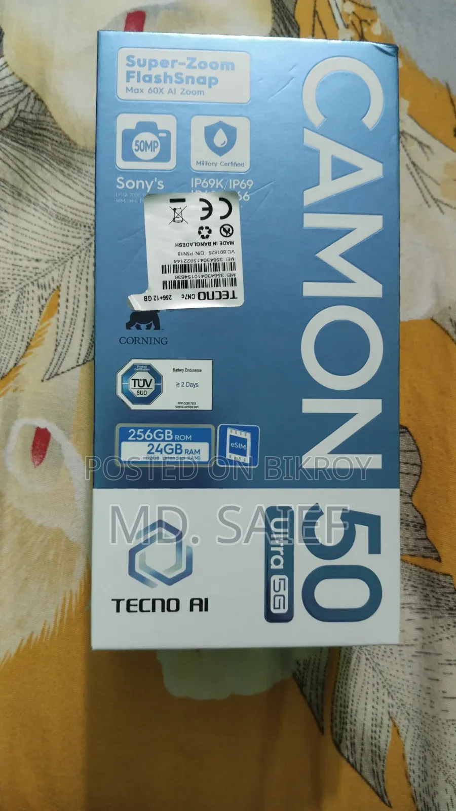 Tecno Camon 50 Ultra 256 GB Black