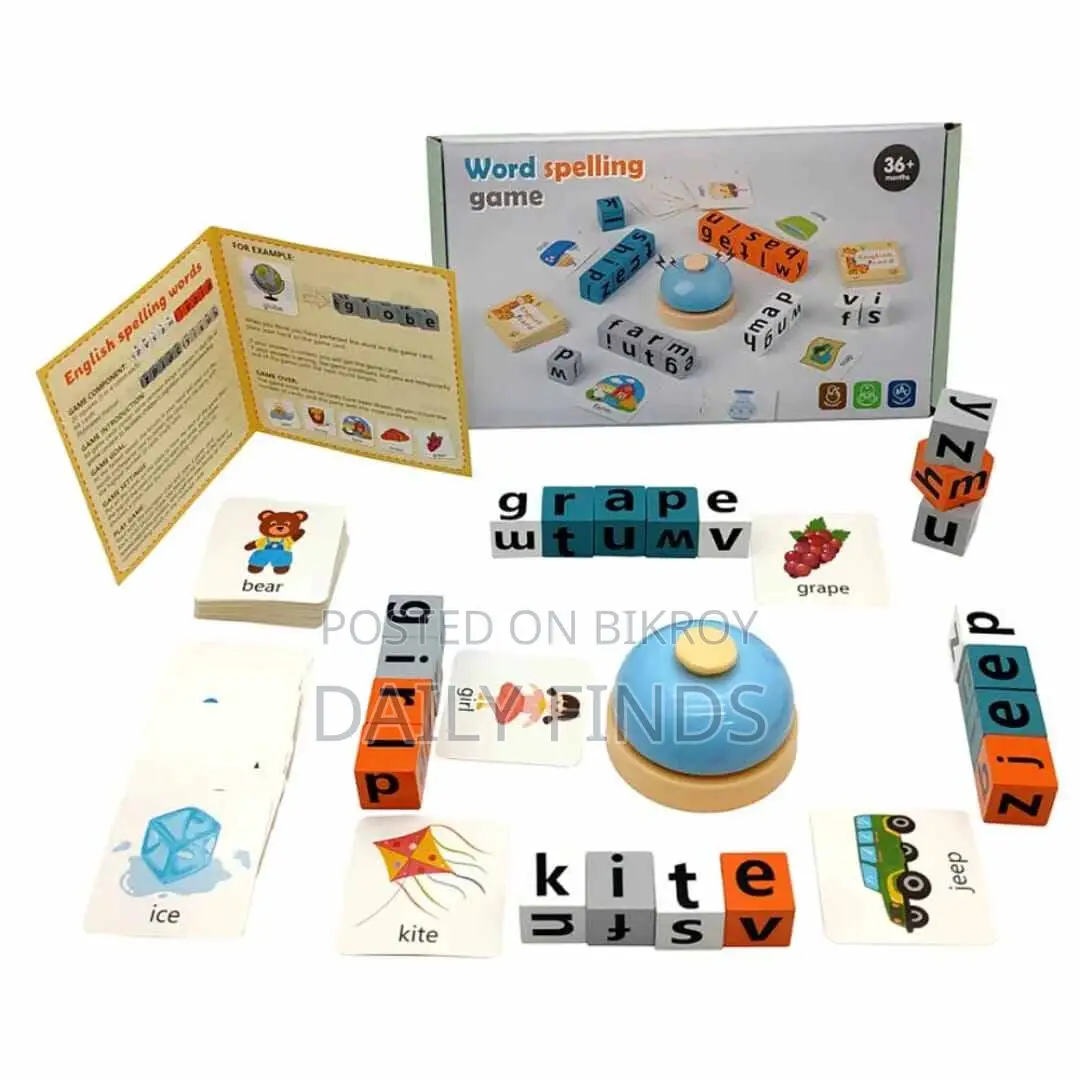 Word Spelling Puzzle With Bell