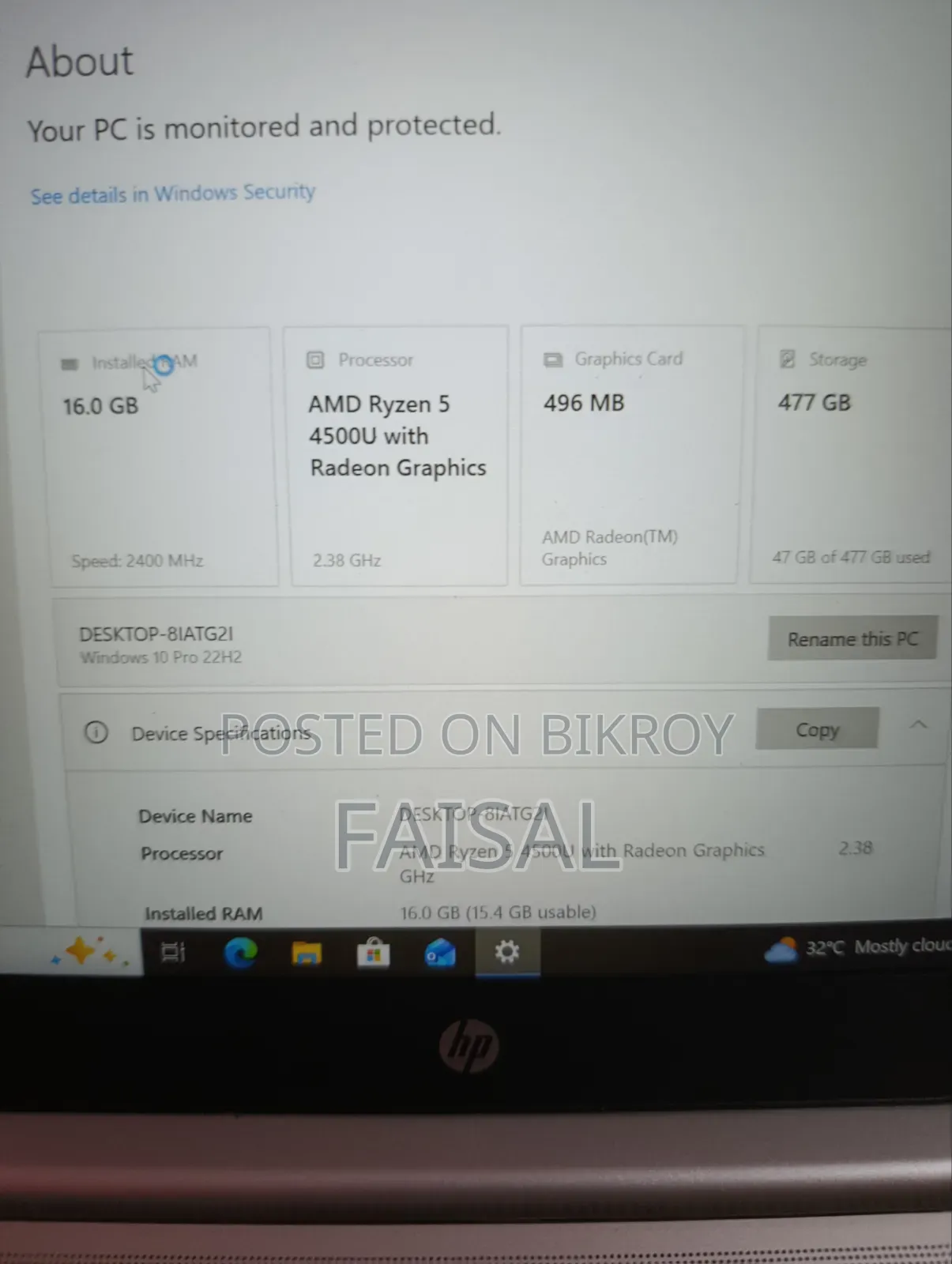 Laptop HP ProBook 445 G7 16GB AMD Ryzen 5 SSD 512GB