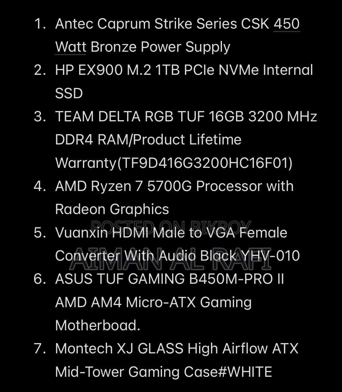 Desktop Computer Asus TUF Gaming FX10CP 16GB AMD Ryzen 5 SSD 1T