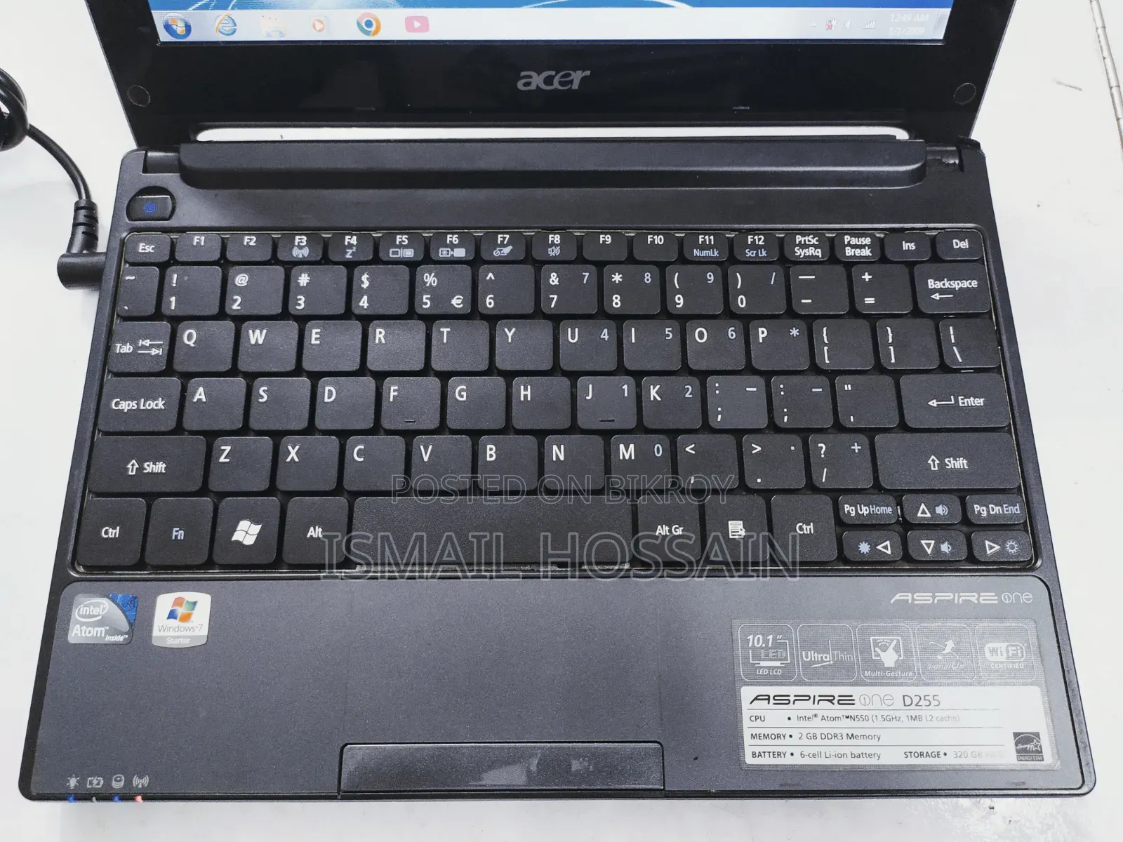 Laptop Acer Aspire 1 2GB Intel Atom HDD 320GB