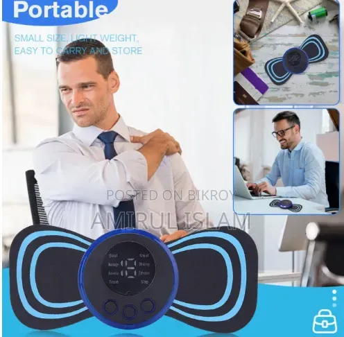 EMS Mini Neck Pulse Massager – LCD Display