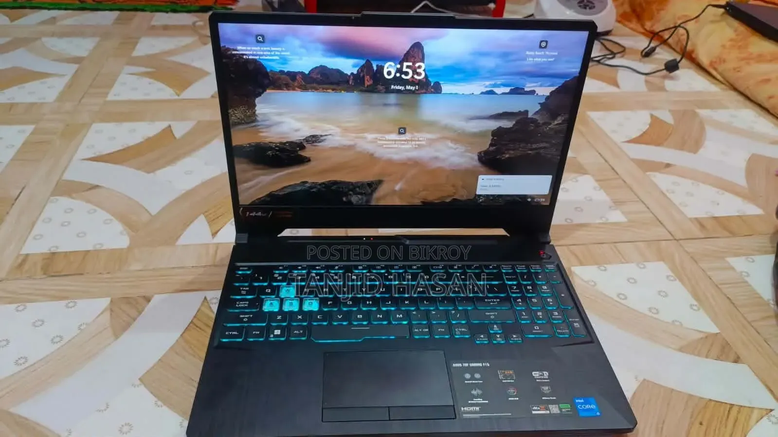 Laptop Asus TUF Gaming F15 8GB Intel Core i5 SSD 512GB