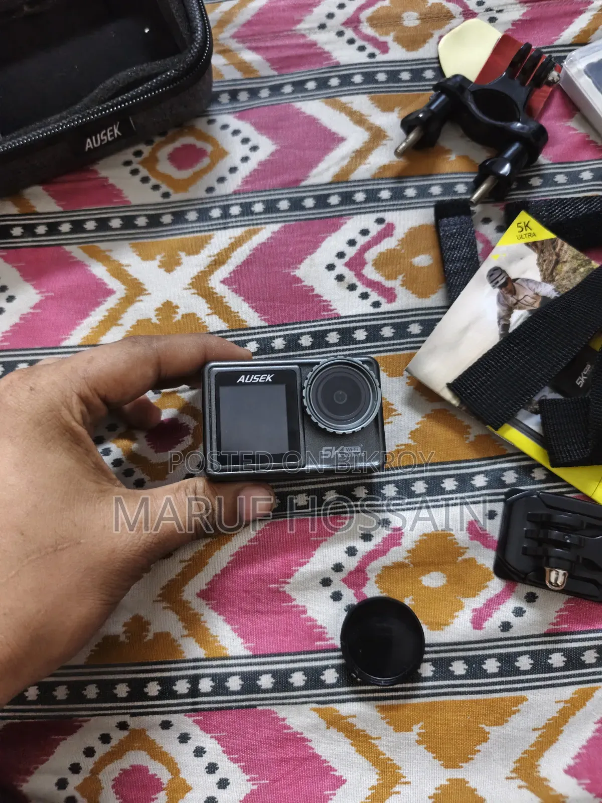 Ausek at-S81tr Action Camera, With HIKSEMI 128GB Memory Card