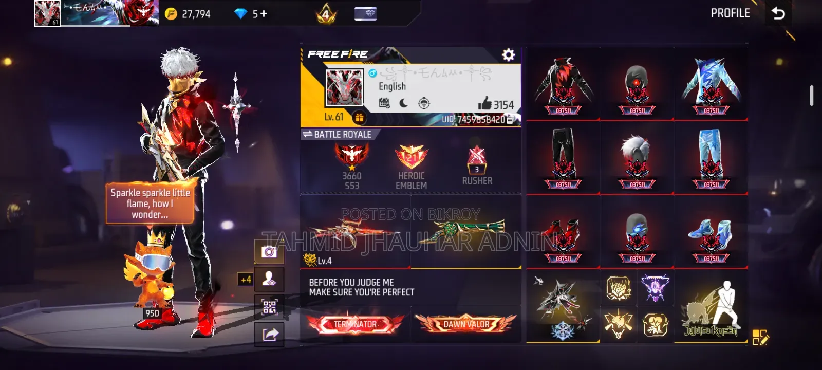 Free Fire ID for Sale
