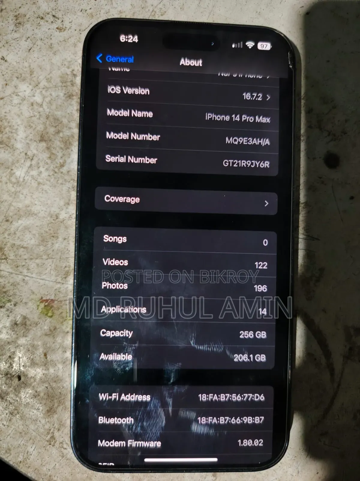 অ্যাপল আইফোন ১৪ প্রো ম্যাক্স ২৫৬ জিবি গ্রে