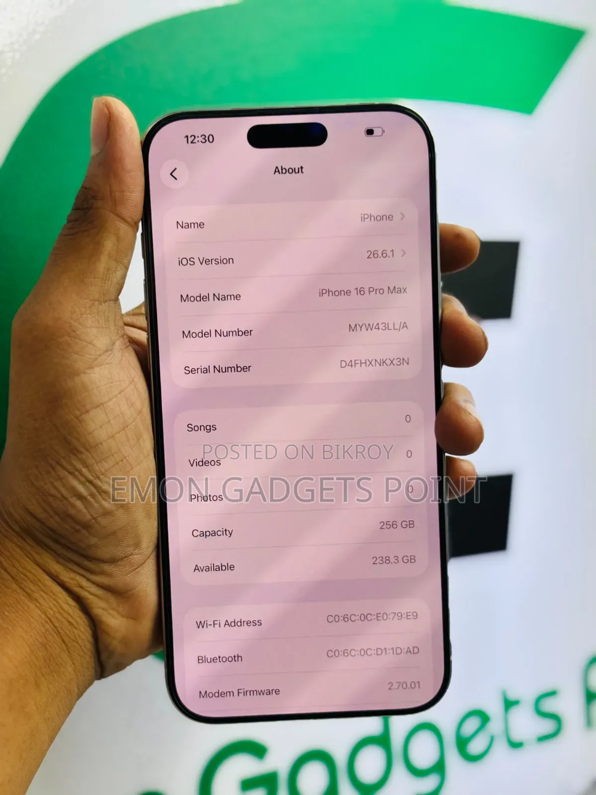 Apple iPhone 16 Pro Max 256 GB White