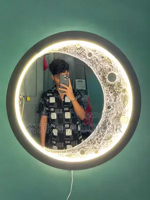 Moon Mirror Light | 3D Moon Lamp & Mirror | Handmade Decorative Light