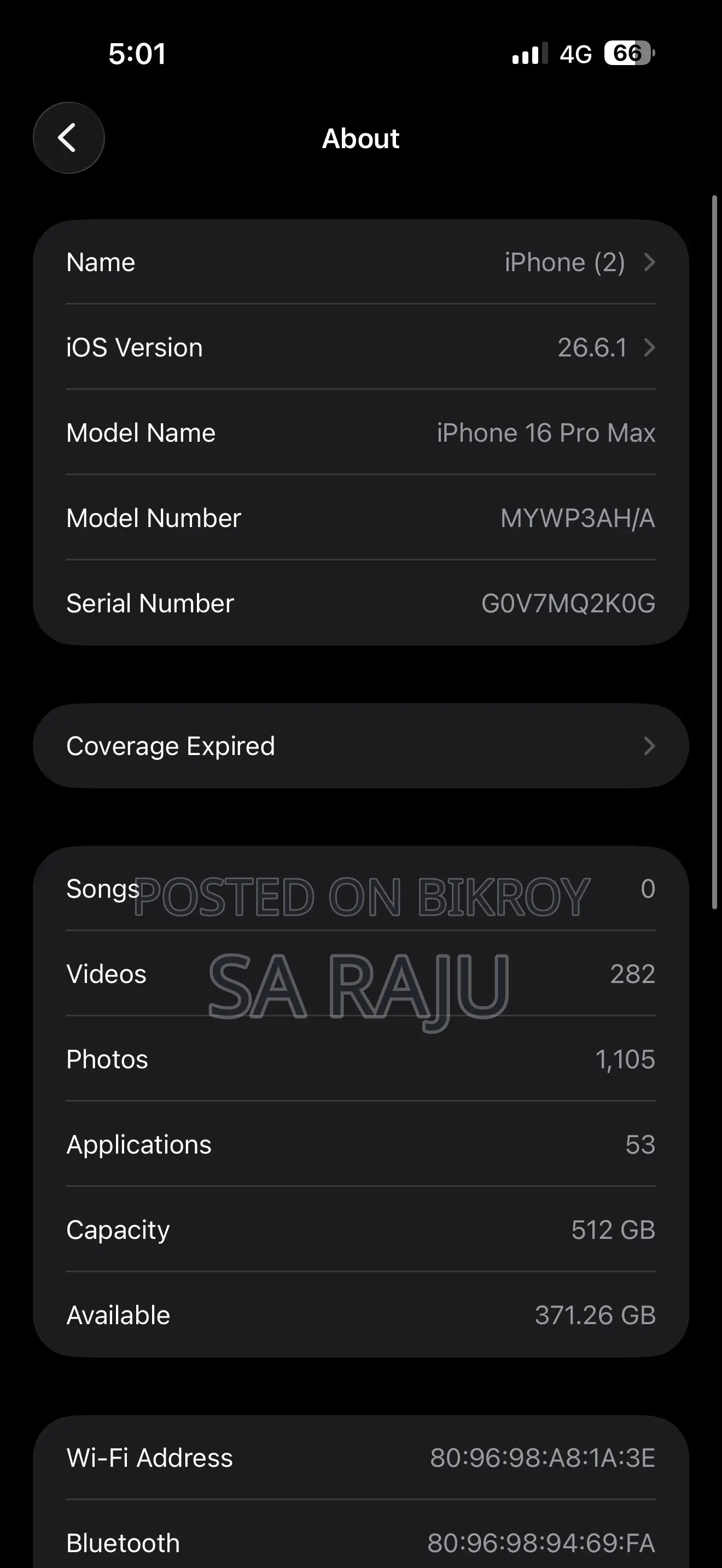 Apple iPhone 16 Pro Max 512 GB Graphite