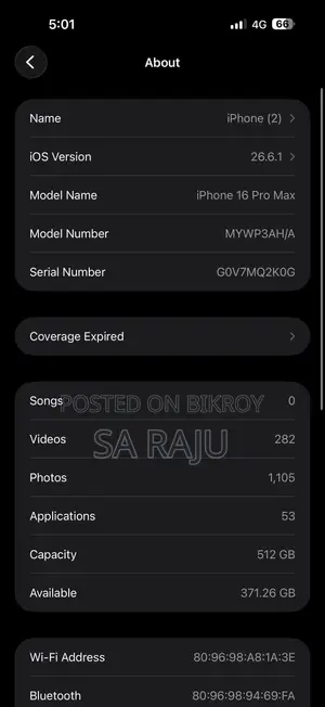Apple iPhone 16 Pro Max 512 GB Graphite