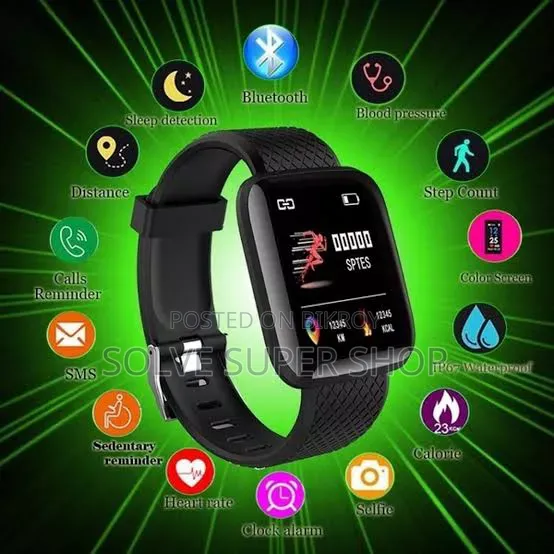 D116 Smart Watch Amoled, Aod, Spo2, Hr, Bp, Sleep, Sos, Bt, Waterproof