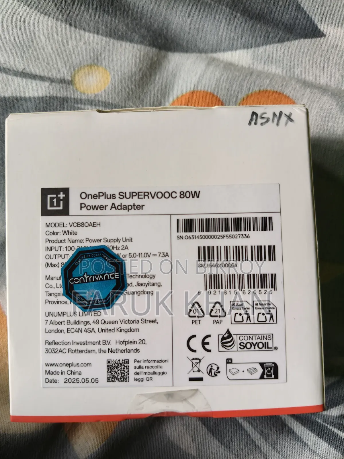 OnePlus 80W Charger