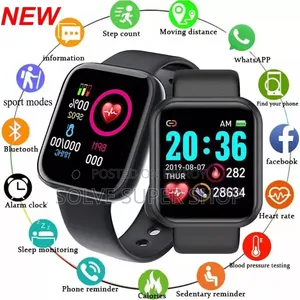 D20 Smart Watch | Call, Message, Heart Rate, BP & Fitness Tracking