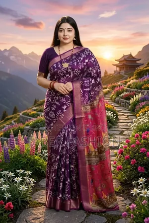 হাই-কোয়ালিটি প্রিমিয়াম সিল্ক, যা পরতে অত্যন্ত আরামদায়ক ও সফট।