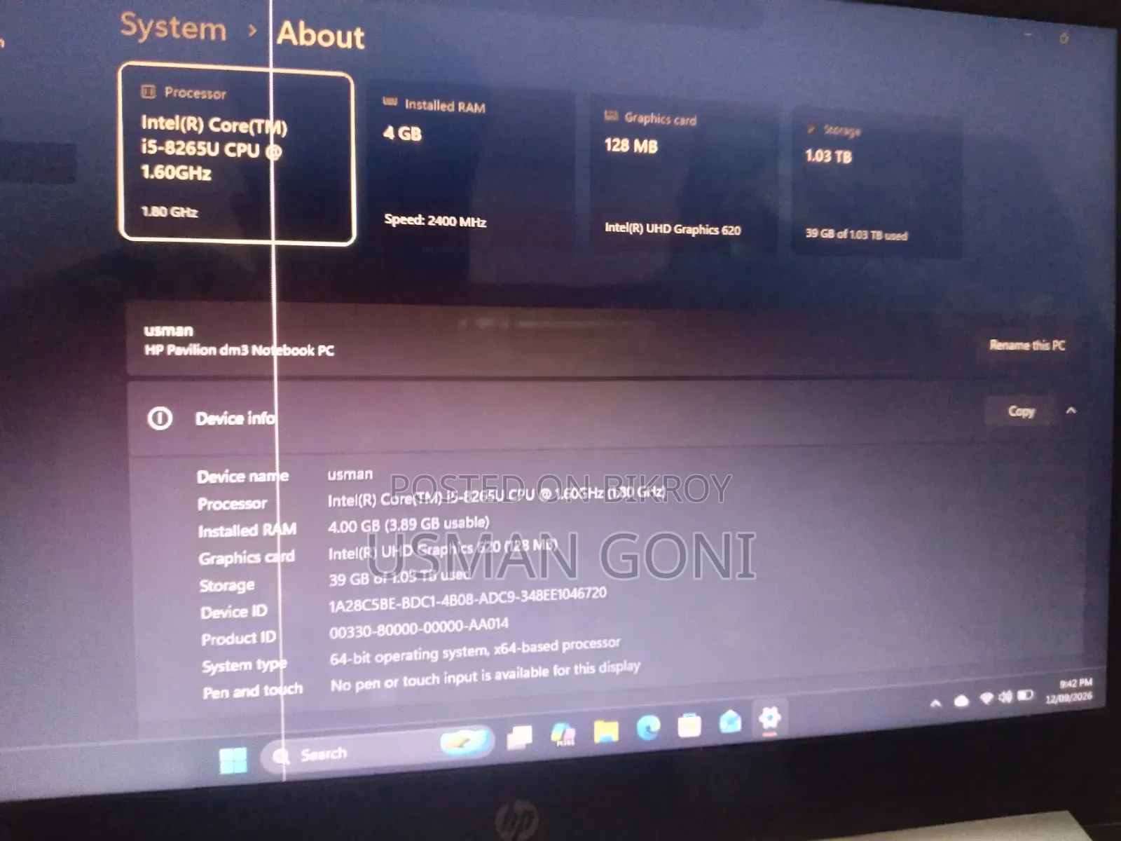 Laptop HP Pavilion DM3T 4GB Intel Core i5 SSHD+SSD 1T