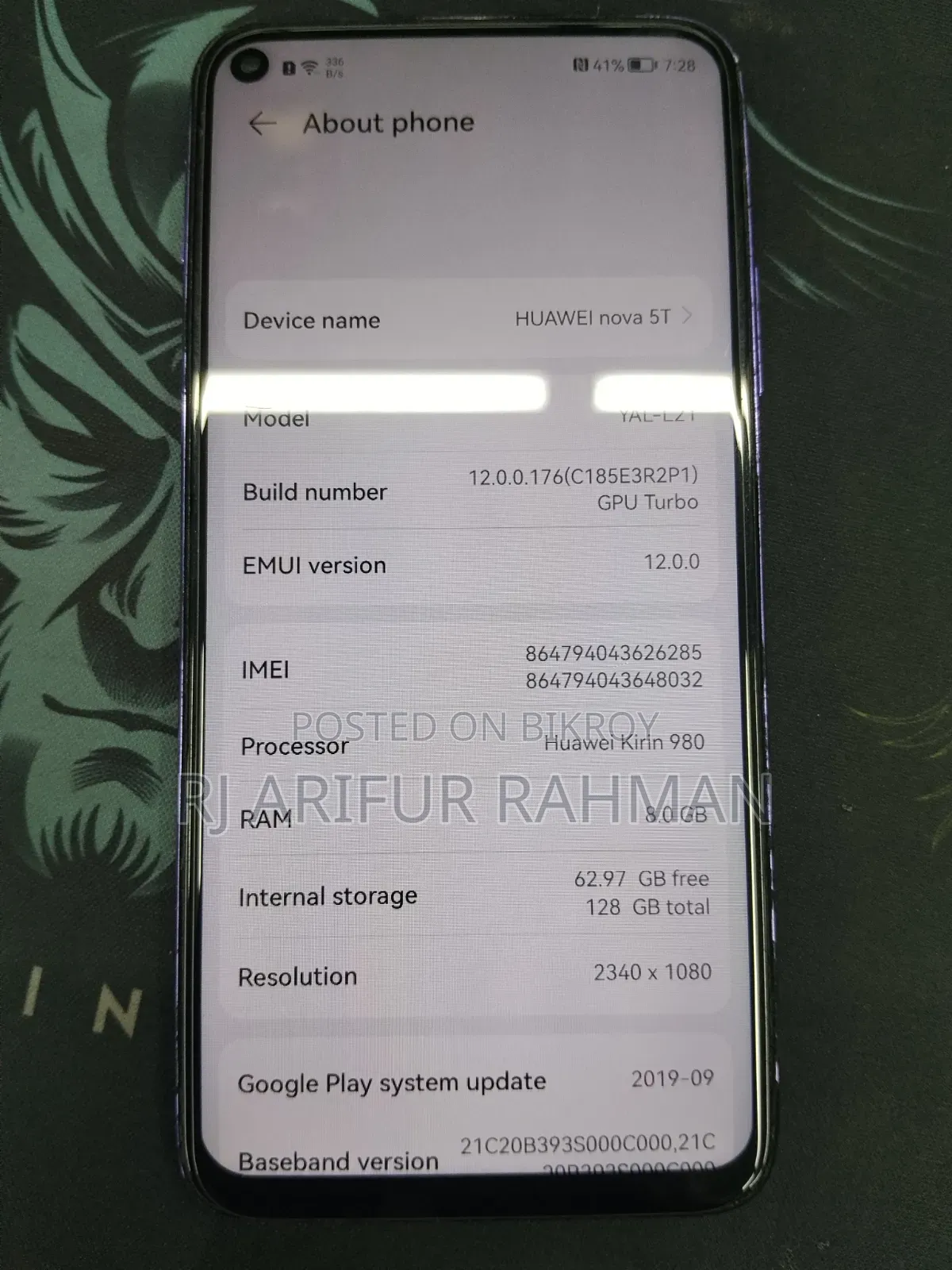 Huawei nova 5T 128 GB Purple