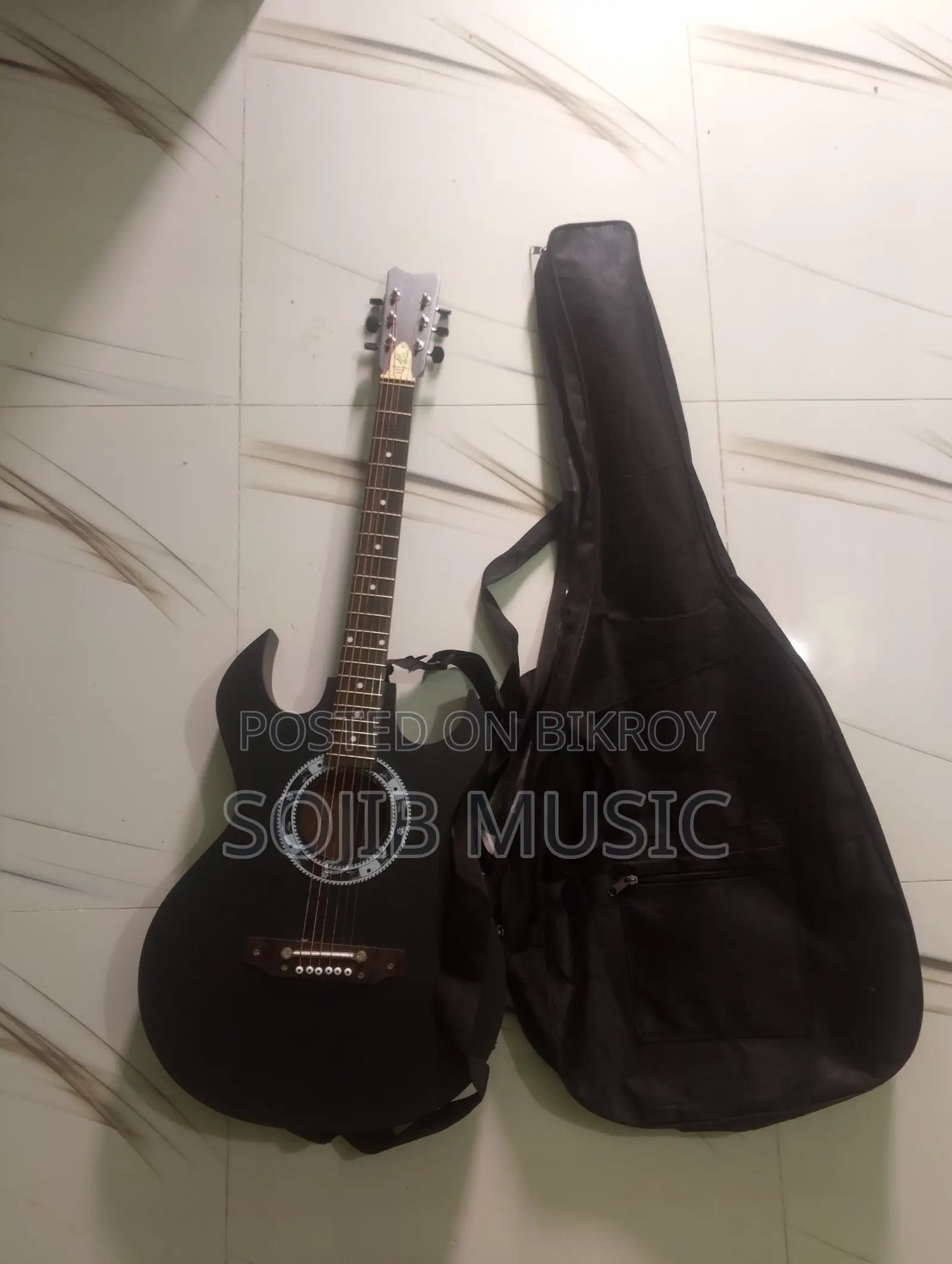 Premium Black Acoustic Guitar for Sale | Good Sound | Rajbari