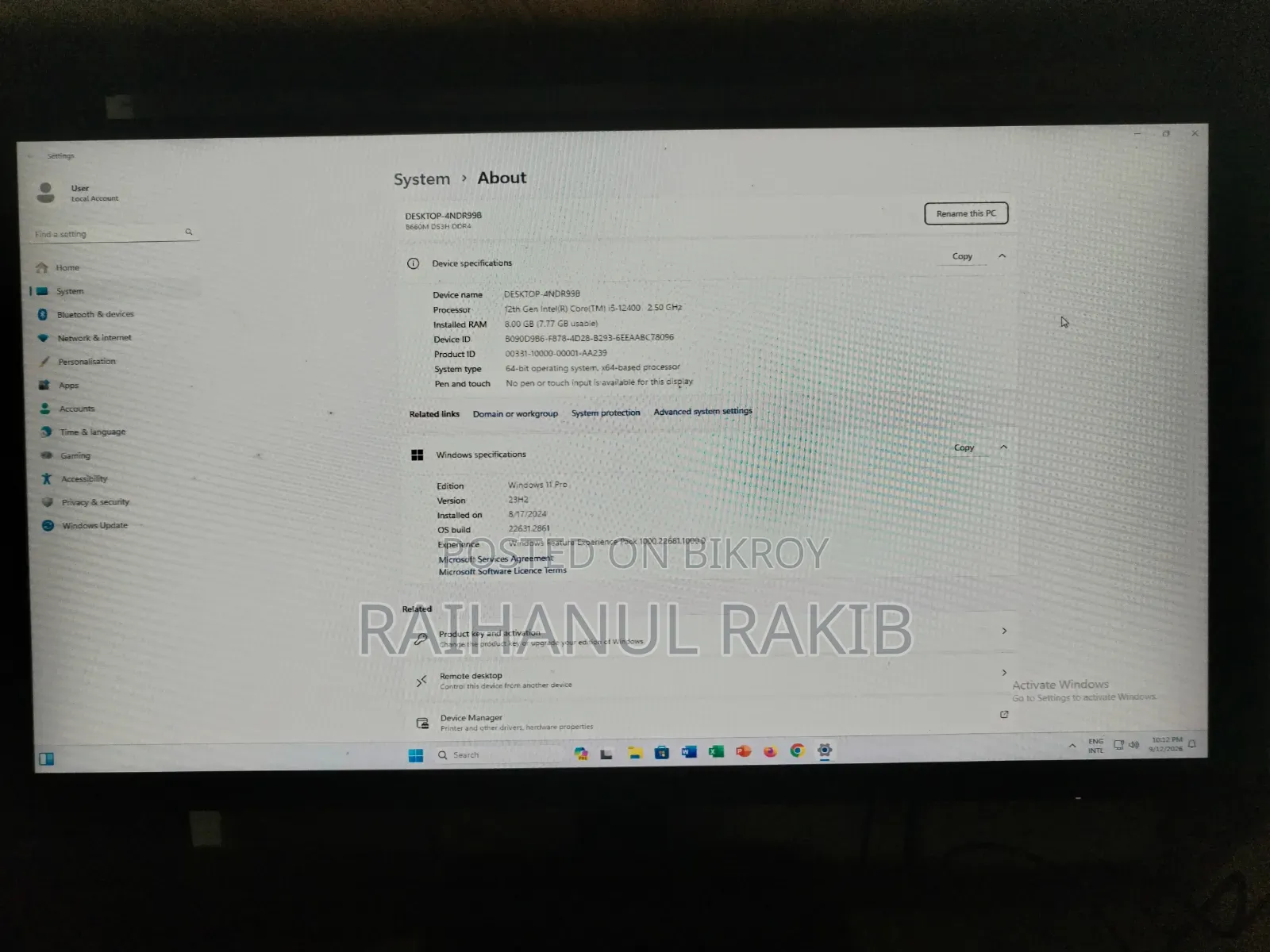 ডেস্কটপ কম্পিউটার Gigabyte 8GB Intel Core i5 SSD 256GB